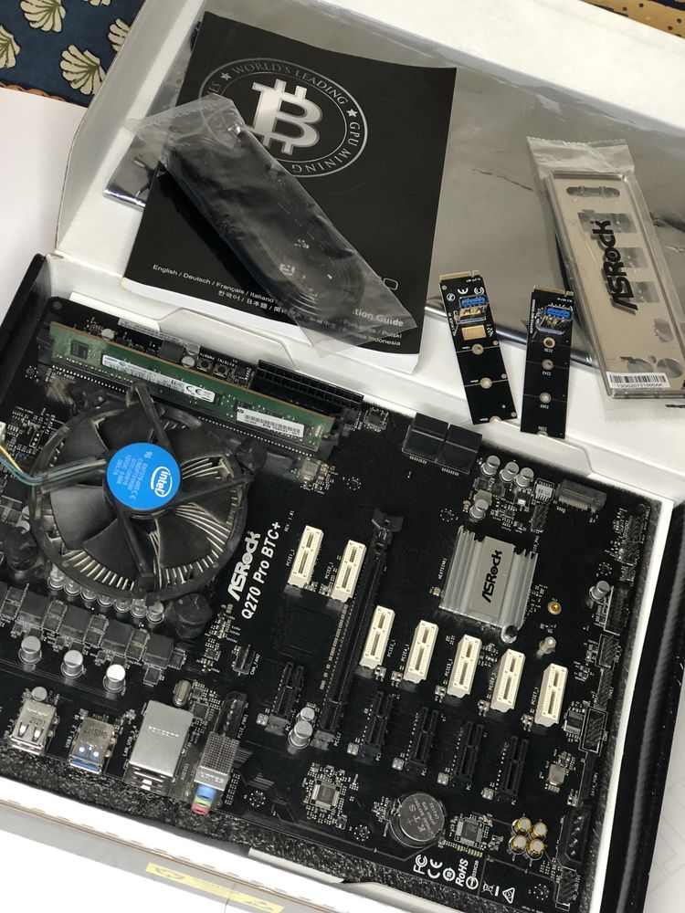 Материнська плат asrock bro btc+ q270 pro
