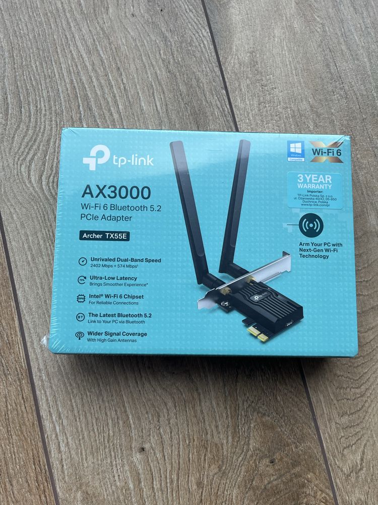 Karta sieciowa TP-Link Archer TX55E PCI Express, wewnętrzna 2.4/5 Ghz