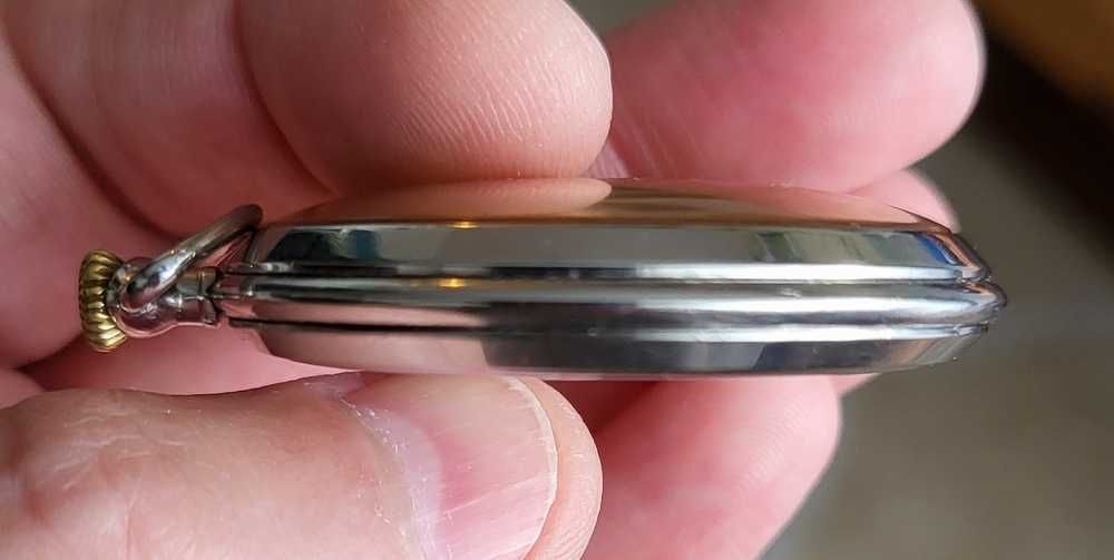 Zegarek Omega Art Deco kieszonka vintage stalowa 38.5L T1 - 1937r