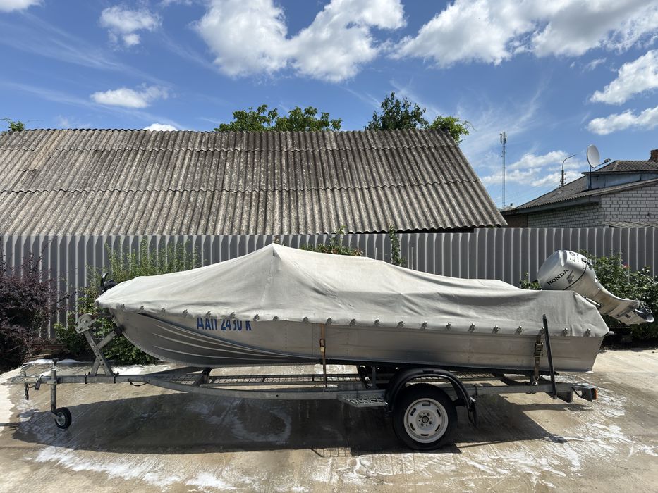 Казанка 5м3 Honda bf20 4 такта