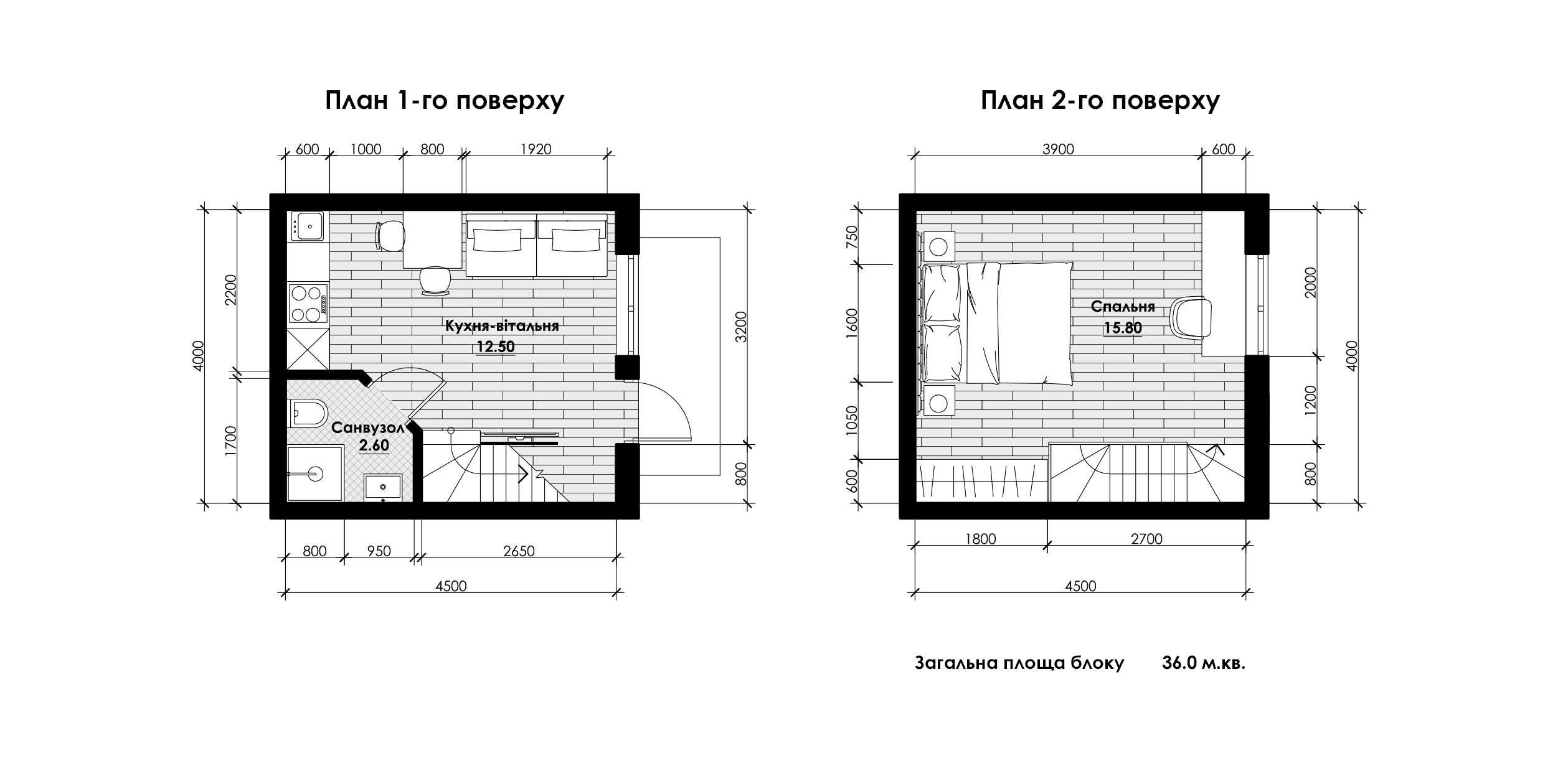 Продаж дворівневої квартири (таунхауз) в Білогородці 36м2 за 16 500$