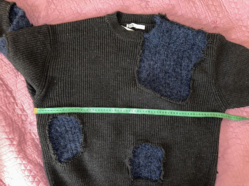 Zara oversize рваний светр розмір М світр кардиган