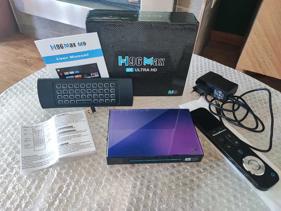 TV Box Android H96 MAX M9-8GB RAM 128 ROM WiFi 6 Android 14 8-core CPU