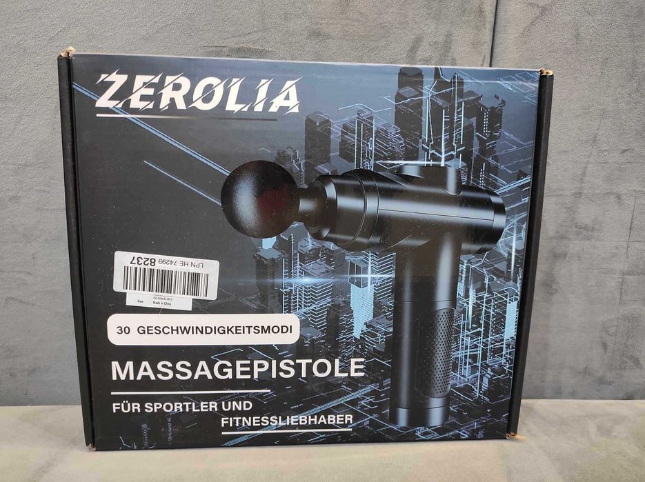 Masażer pistoletowy ZEROLIA model A3. 30 prędkości, 10 końcówek