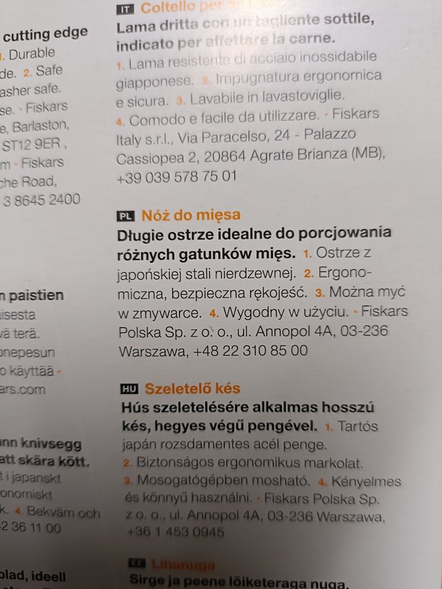 Nóż do mięsa Fiskars