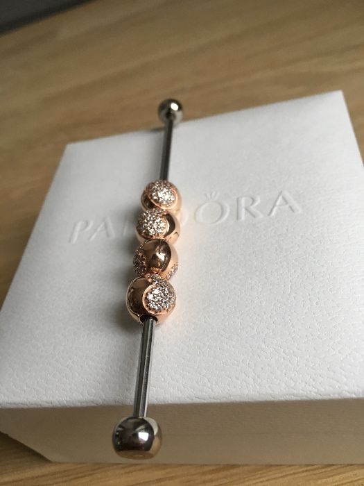 ‼️ Nowy, oryginalny charms/klips Pandora Rose, Różowe Serce Pave