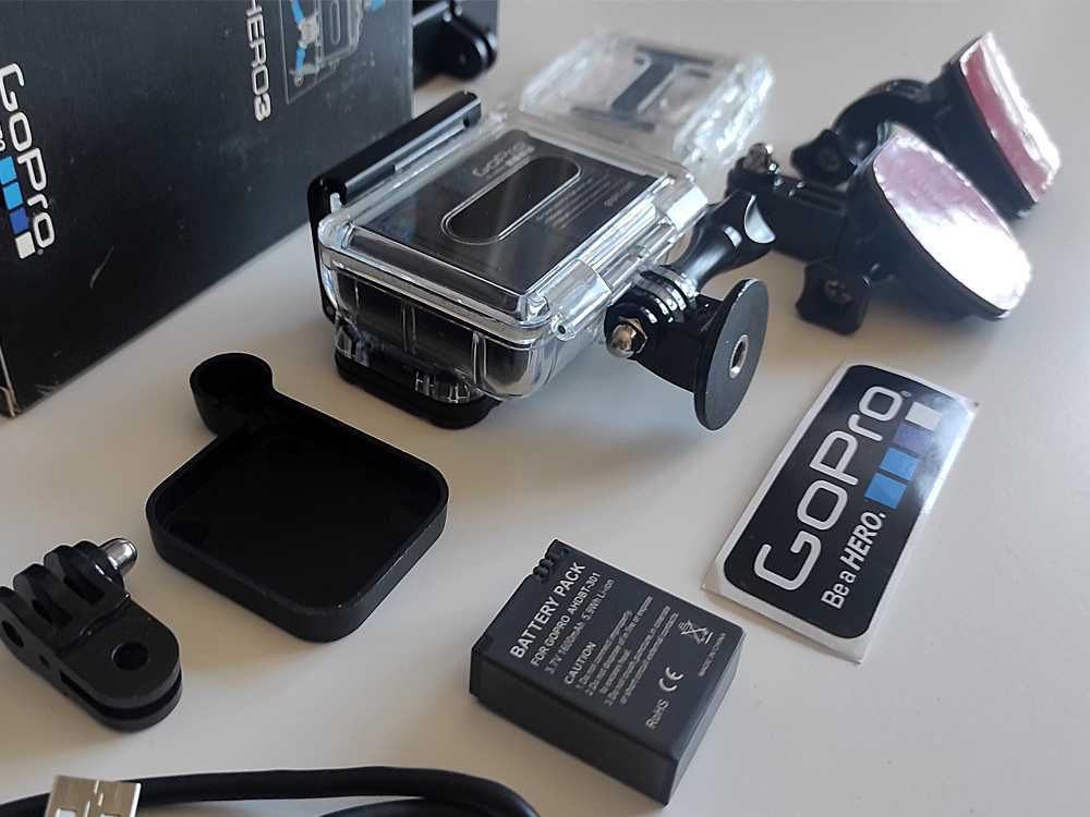 Экшн-камера GoPro Hero 3 Silver edition + (Аквабокс, аксессуары)
