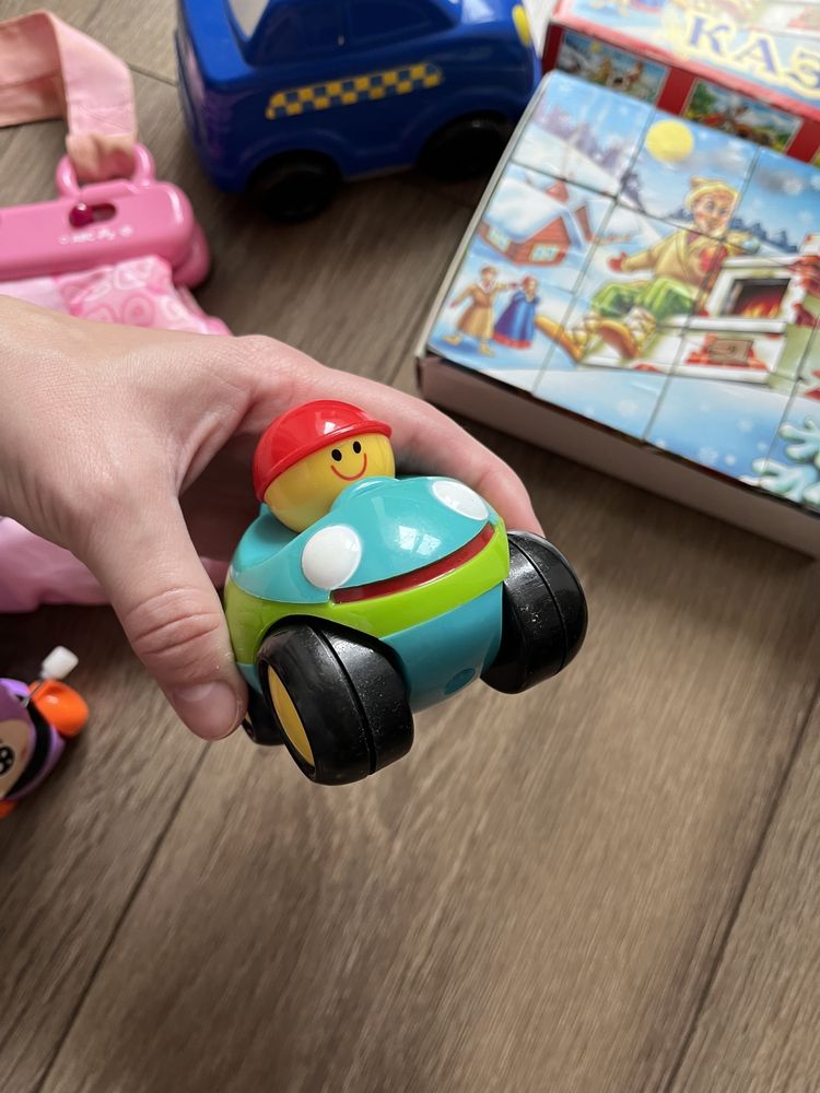 Пакет іграшок кубики машинка сумка Fisher price