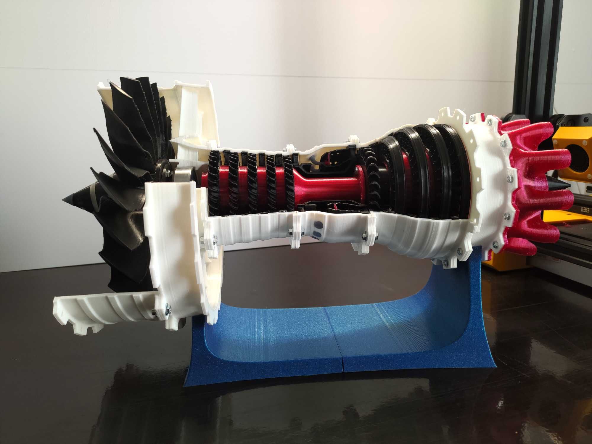 Modelo motor avião - Jet engine high bypass turbofan 3D