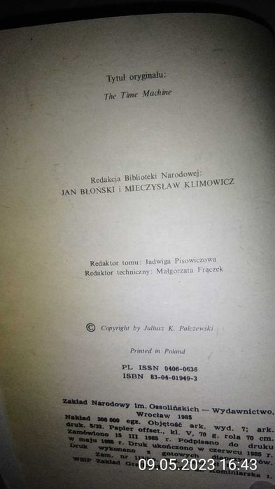 Wehikuł czasu George Wells