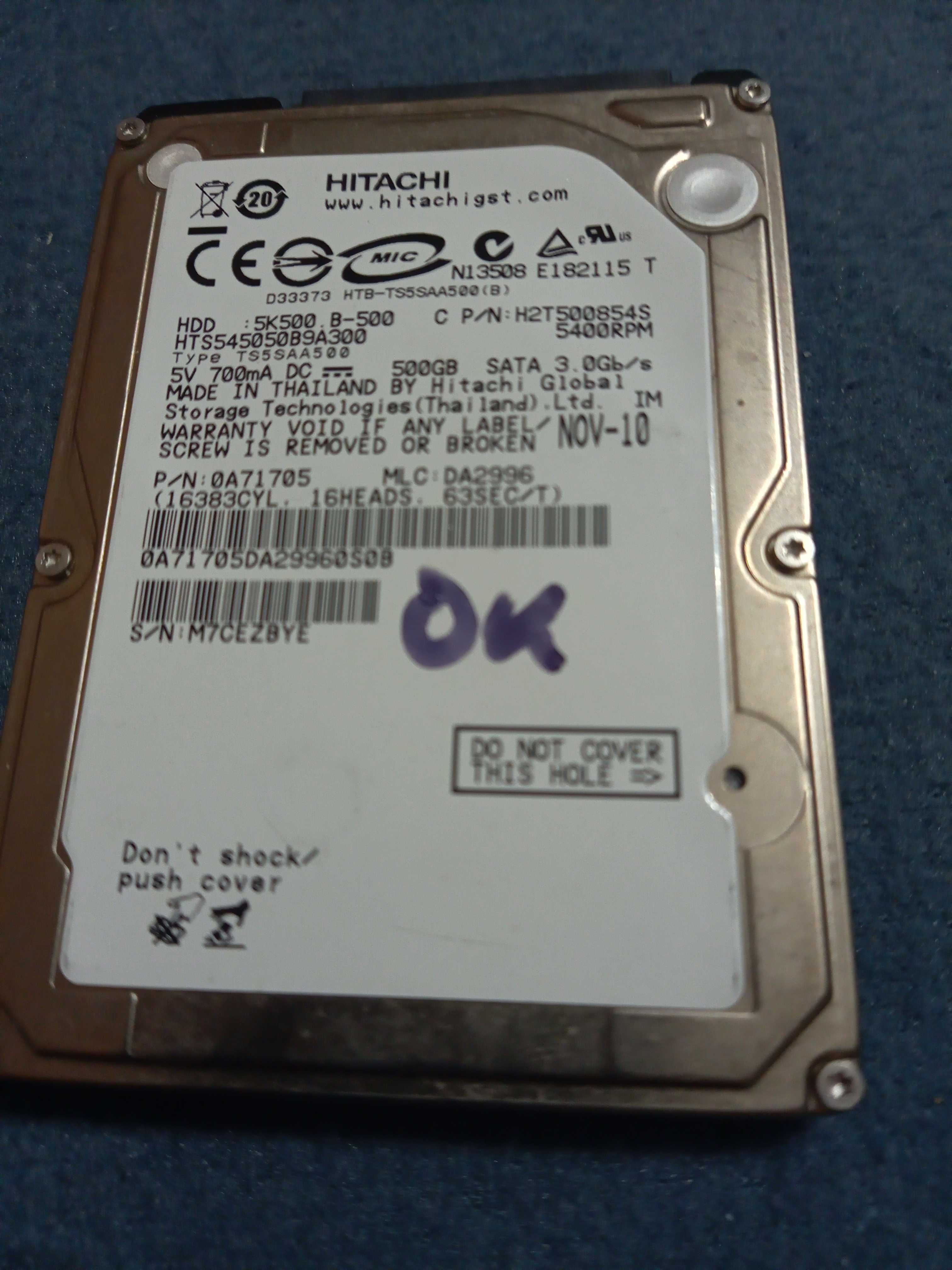 Dysk twardy Hitachi HTS545050B9A300 500GB SATA II 2,5"