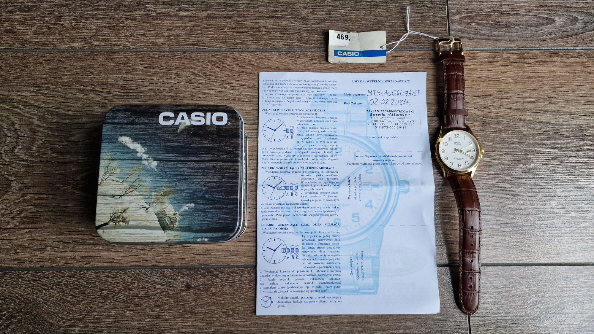 NOWY zegarek męski Casio MTS-100GL-7AVEF