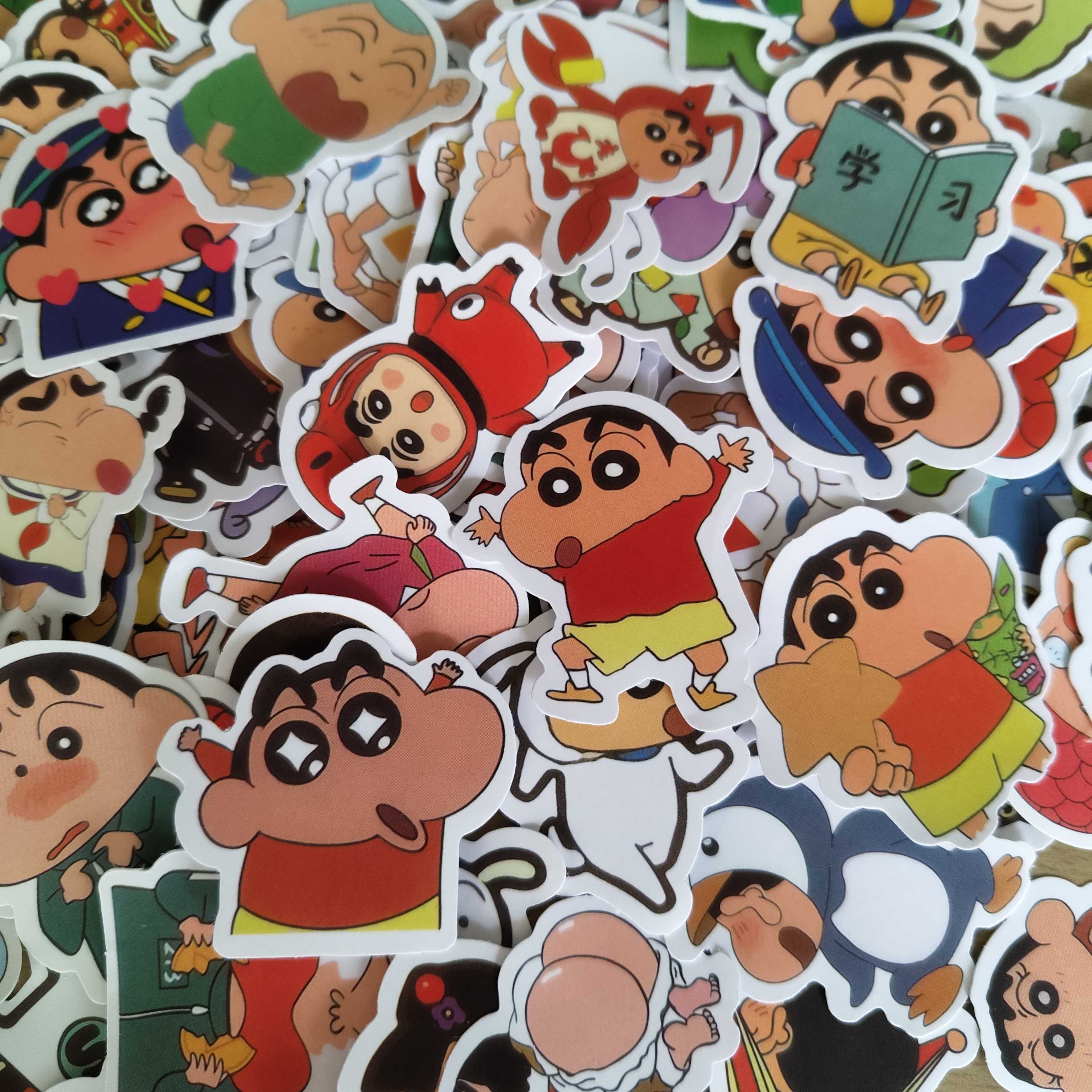 100 Autocolantes Adesivos Stickers Shin Chan