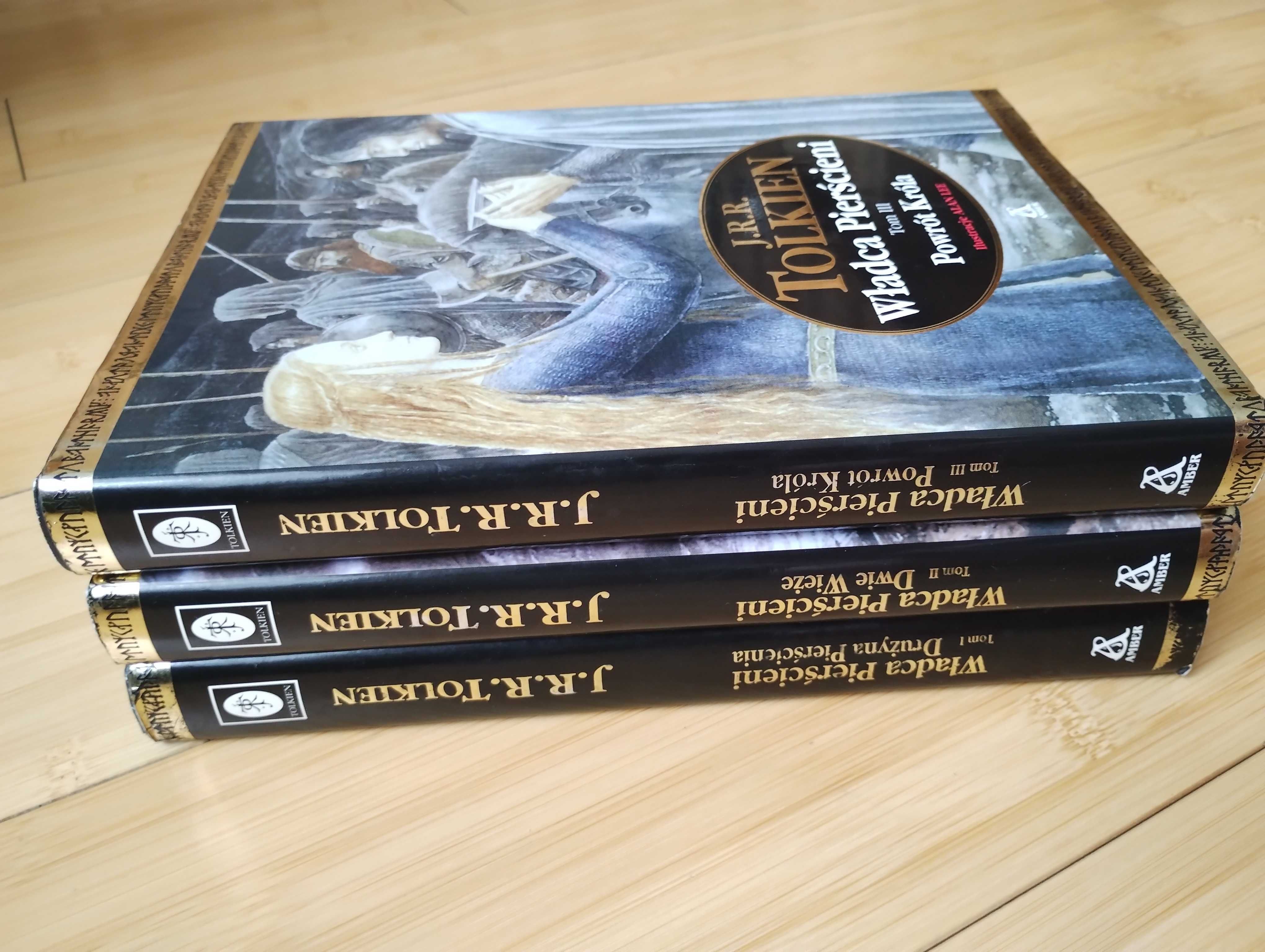 TOLKIEN Władca Pierścieni. Komplet 1 - 3. Ilustracje Alan Lee. Amber