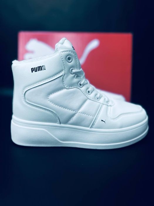 Ботинки Puma зима женские / жіноче взуття Пума тепле / белые ботинки