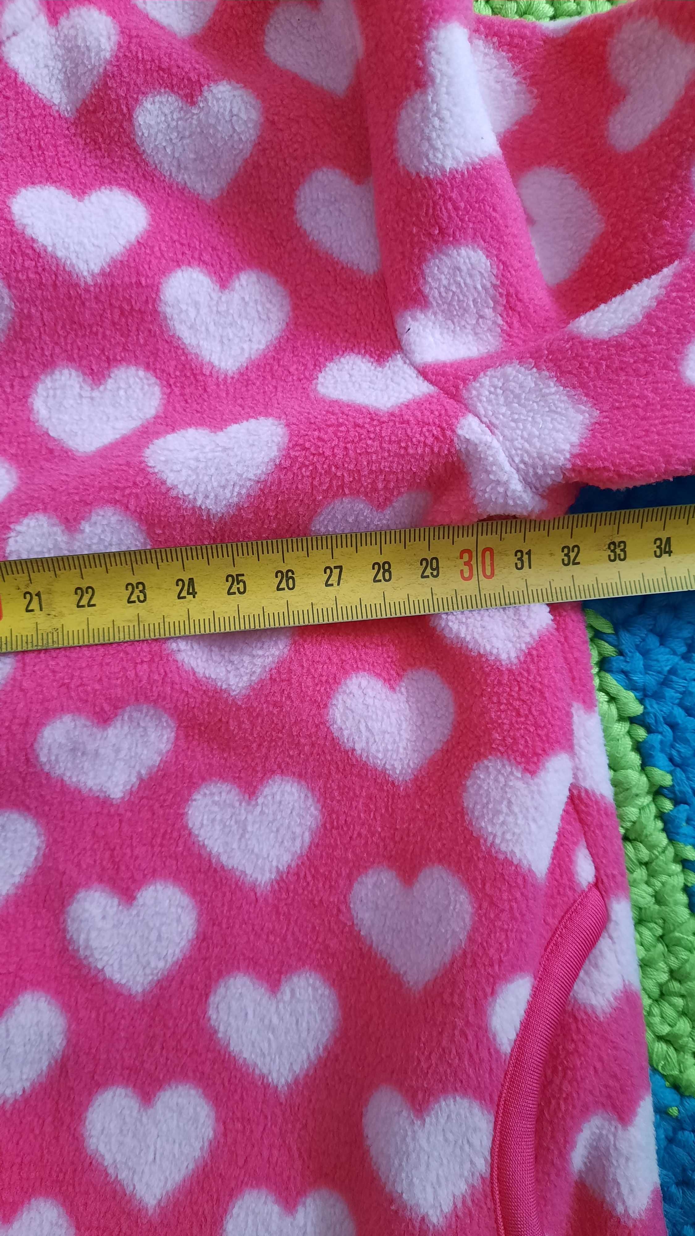 Bluza z polaru w serduszka r.98,104,HM, Molo, Reima