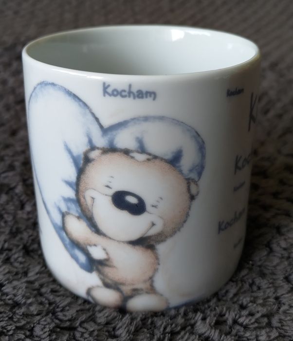 Ceramiczny kubek z misiem kocham
