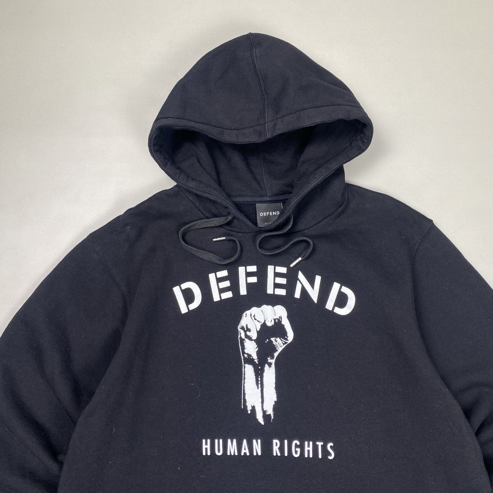 Чоловіче чорне худі Defend Human Rights