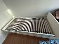 Cama de crianca com estrado e colchao