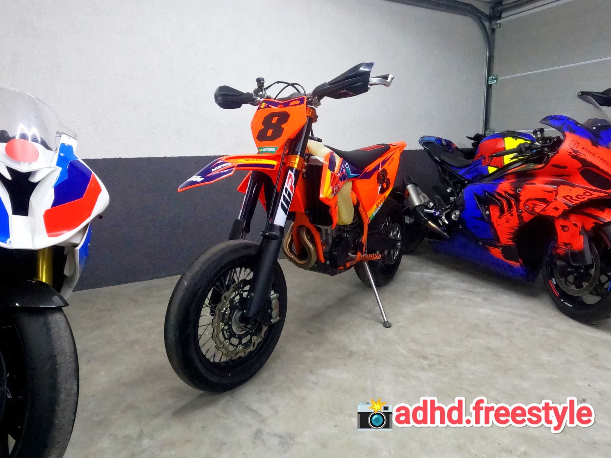KTM exc 500 six days supermoto 450 enduro stunt tor zamiana 350