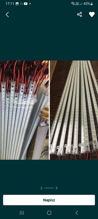 Lampa led listwy 12v lub 230v