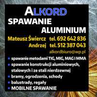 Usługi, Spawanie Aluminium, stali nierdzewnej i stali czarnej