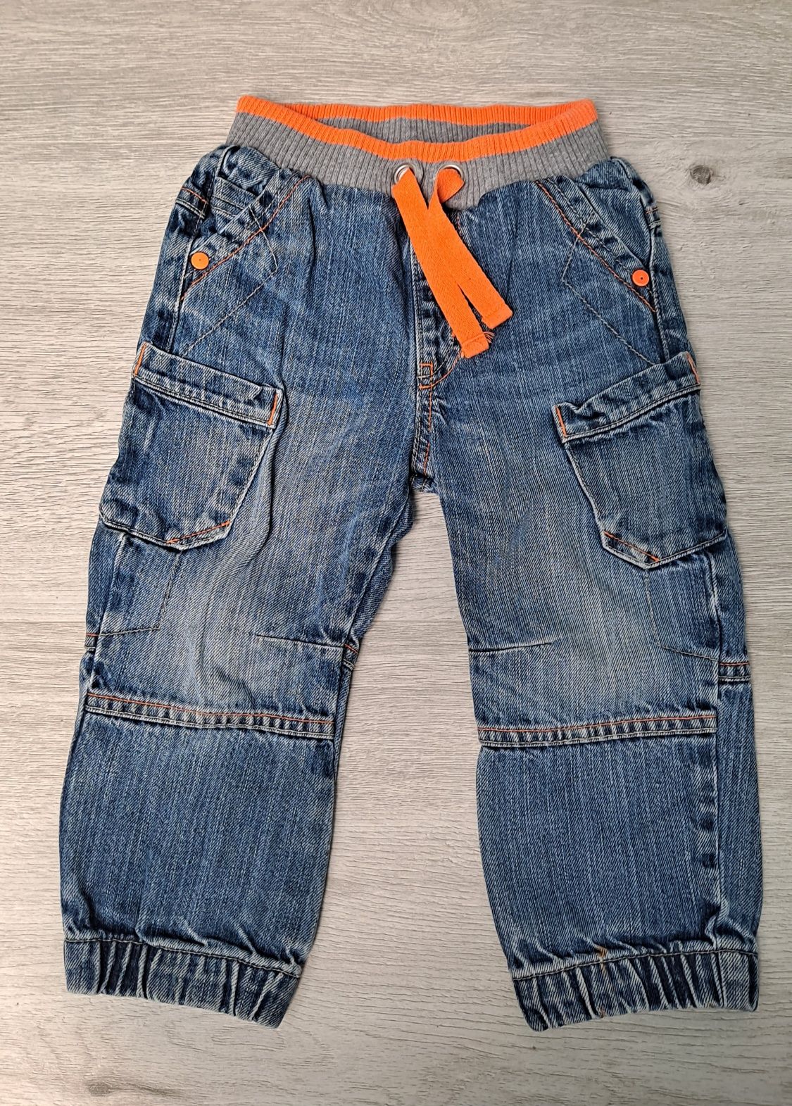 Spodnie 92-98 bojówki jeansowe