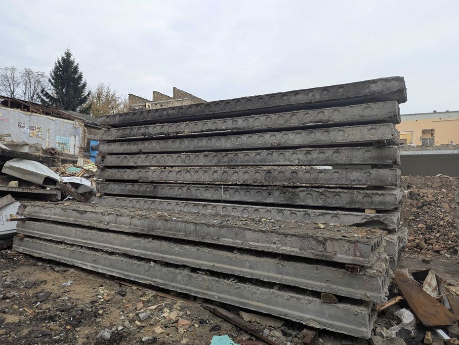 Плити перекриття 5,9м 6м 1,2м, Київ, пустотні, Б/в