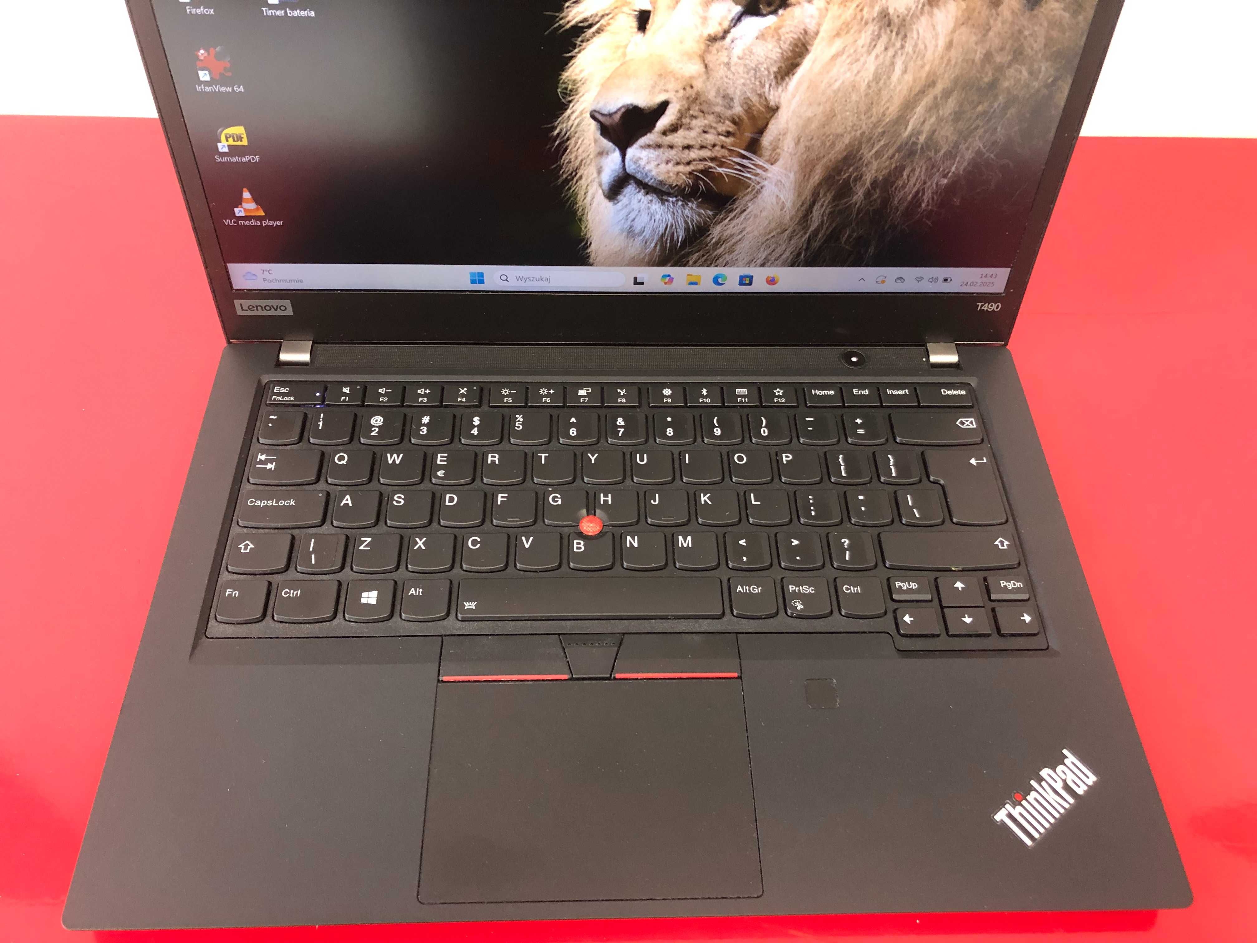 Klasa A Lenovo ThinkPad T490 14" i7-8gen 16GB 1TBSSD IPS Full HD Kam