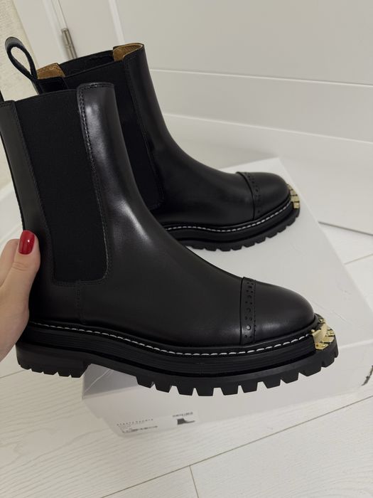 Чоботи сапоги ботинки sandro натуральна шкіра