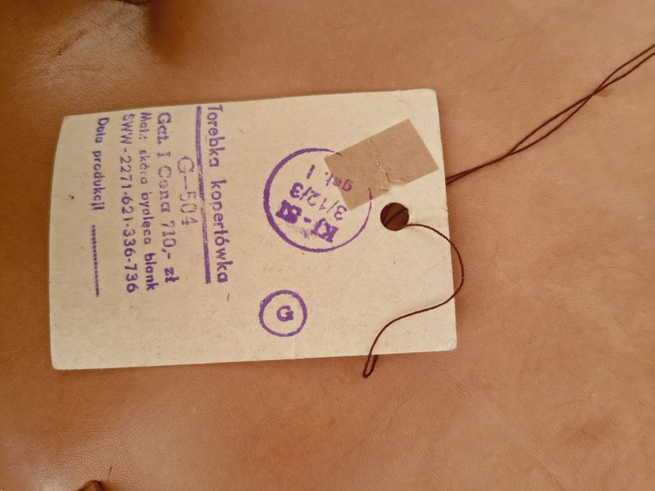 Torebka kopertówka, skóra bydlęca blank 25zł