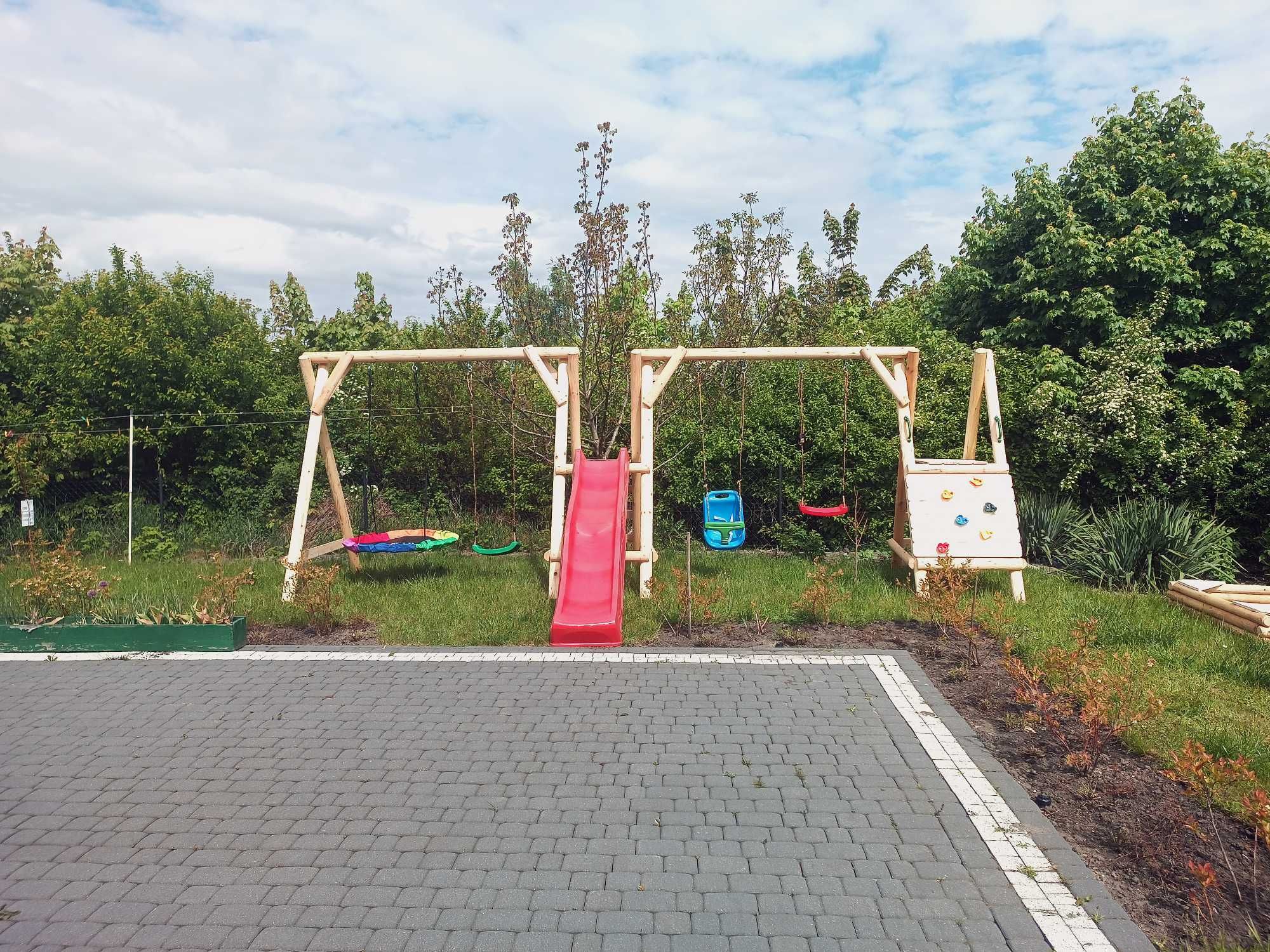 Plac zabaw "Marysia" 4x huśtawka zjeżdżalnia wspinaczka wysoka jakość