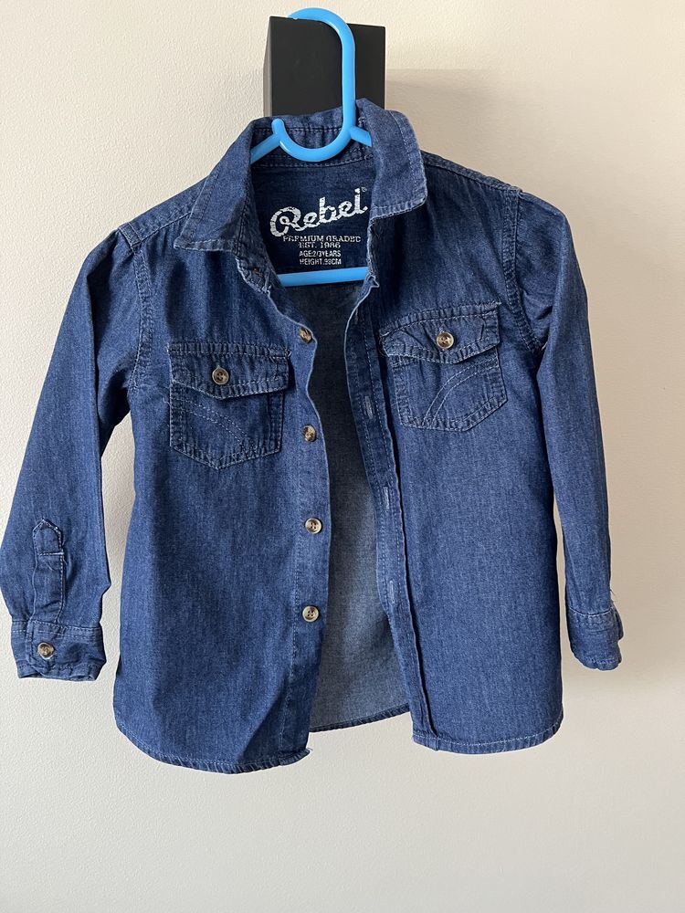 Primark Rebel miękka koszula dżinsowa jeansowa r. 2/3 lata 98 cm