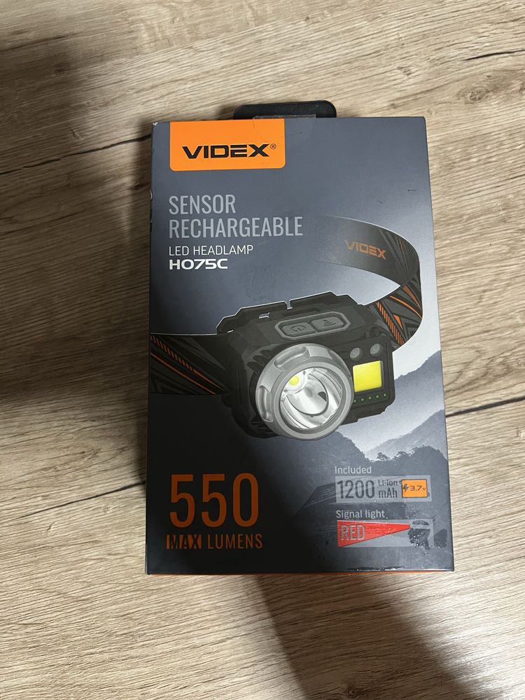 Ліхтар налобний світлодіодний VIDEX VLF-H075C 500Lm 5000K