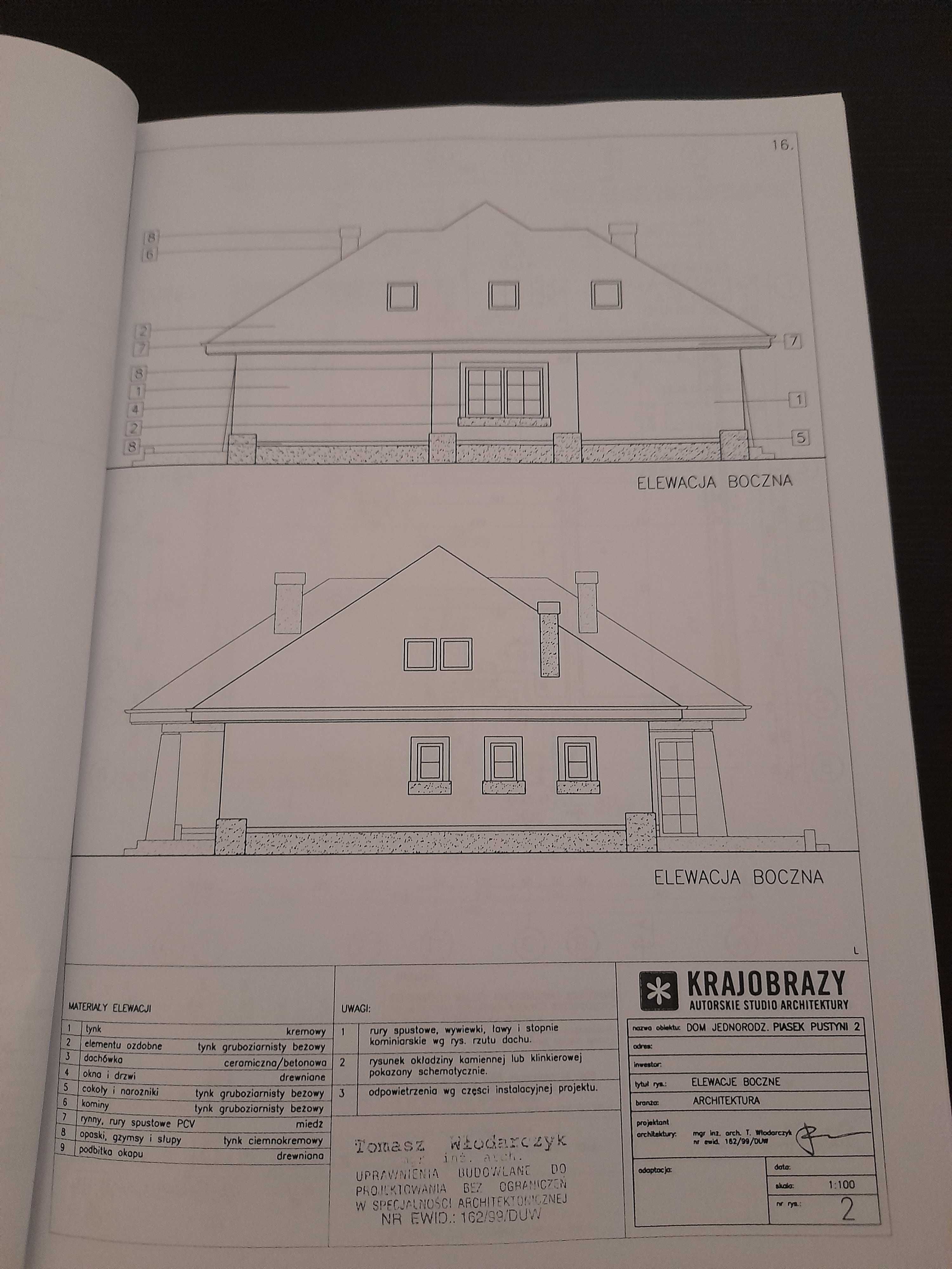 Projekt domu Piasek Pustyni 2 odbice lustrzane