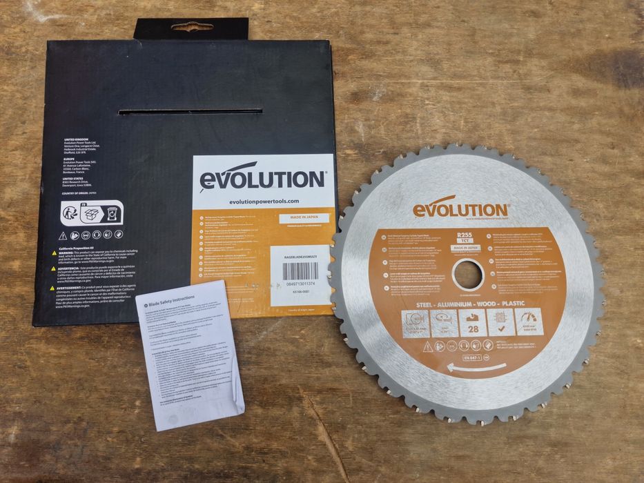 Універсальне пильне полотно, диск, круг EVOLUTION 255 мм 28T TCT Англі