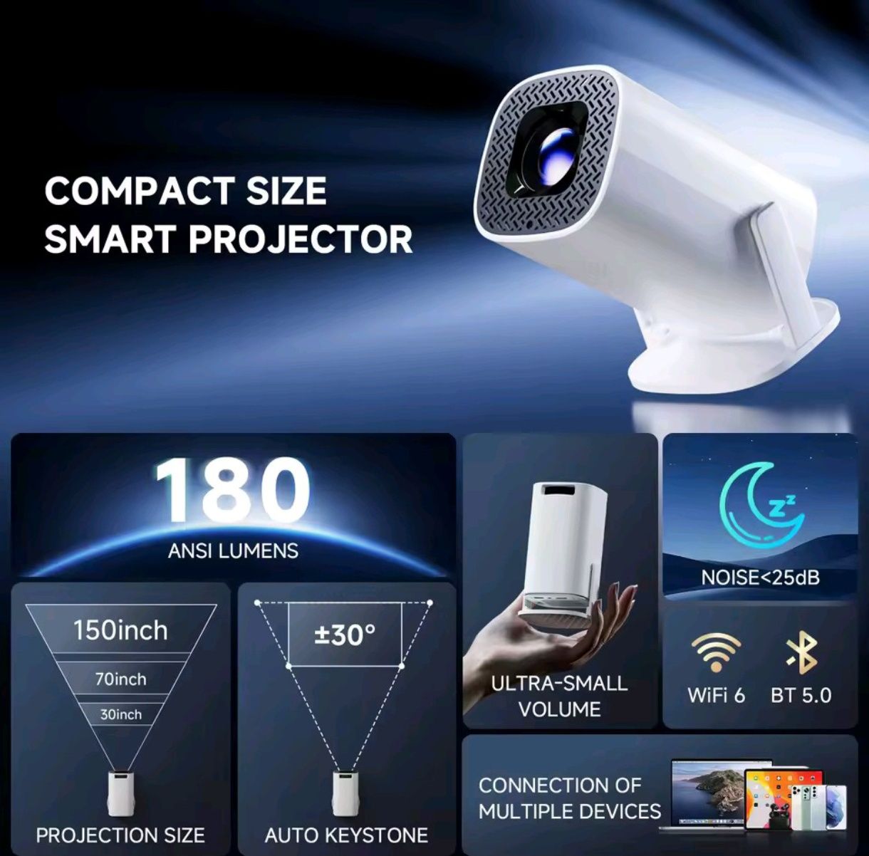 PROJETOR Android 14 P30 PRO Novos na caixa.