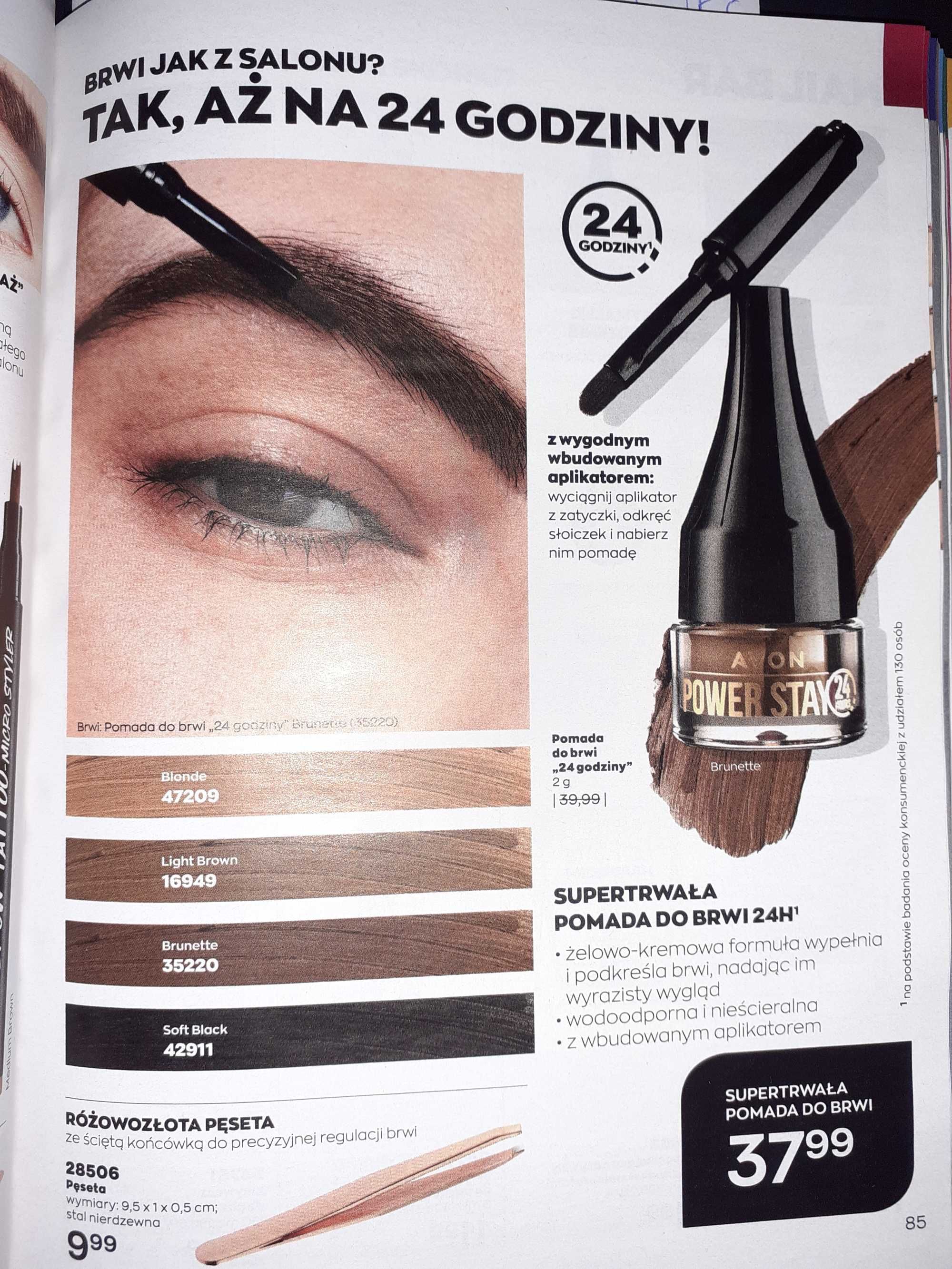 Pomada do brwi 24 godziny Brunette Avon