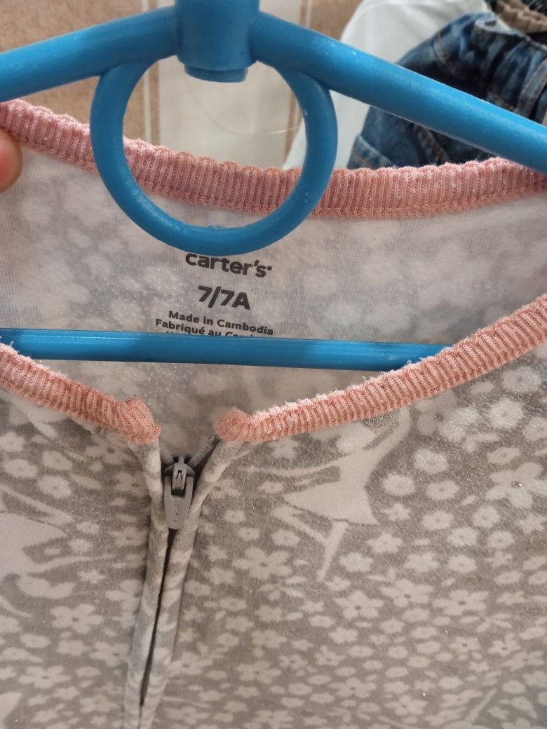 Пижама для девочки Carter's 7T человечек для девочки