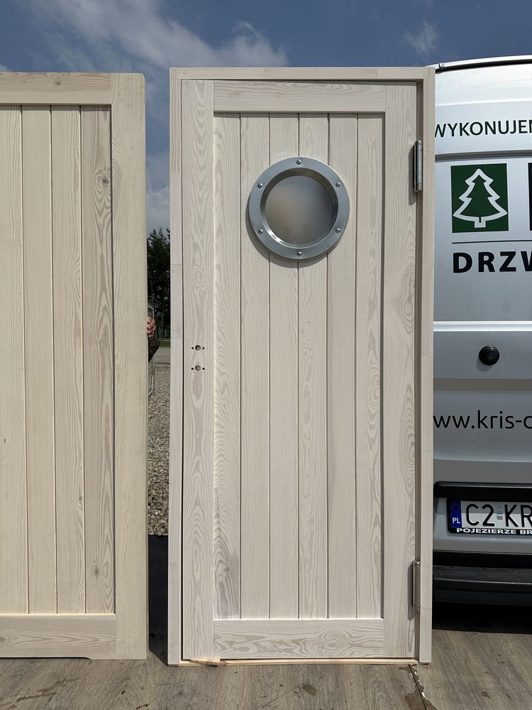 Drzwi drewniane wahadłowe OD RĘKI bielone,czarne,białe CAŁA POLSKA