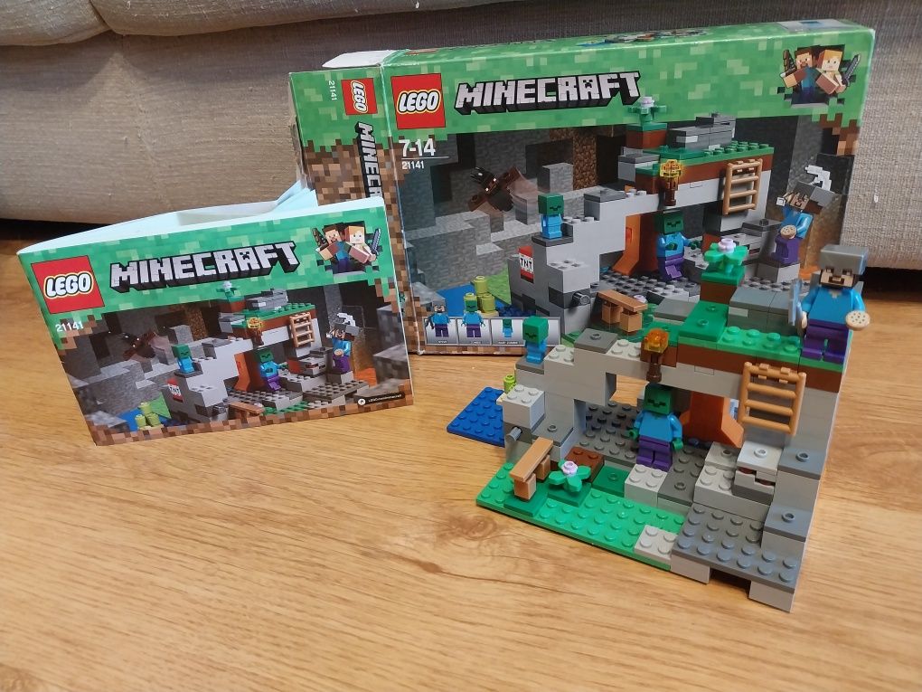 Lego Minecraft Jaskinia Zombie 21141 KOMPLETNY