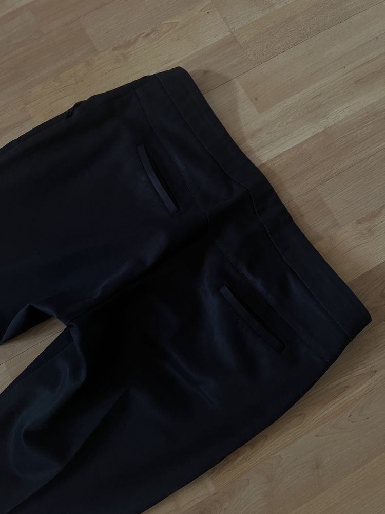 Granatowe spodnia garniturowe chinos eleganckie L 40