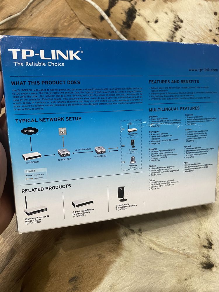 PoE adapter kit TP-LINK TL-POE200