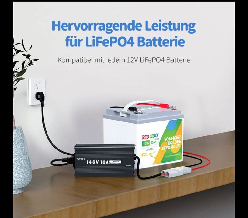 Німеччина Оригінал Redodo зарядний пристрій Lifepo4, зарядка 12в 10 20