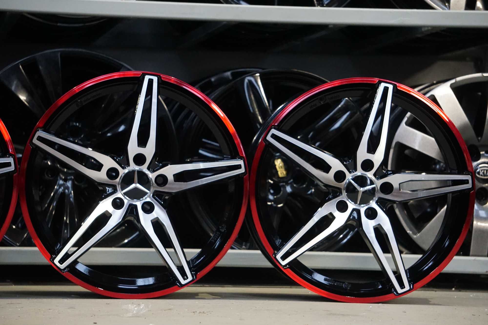 Alufelgi Carmani 5x112 7,5Jx18 et52 cb66,6mm wyjatkowe! candy red cnc!
