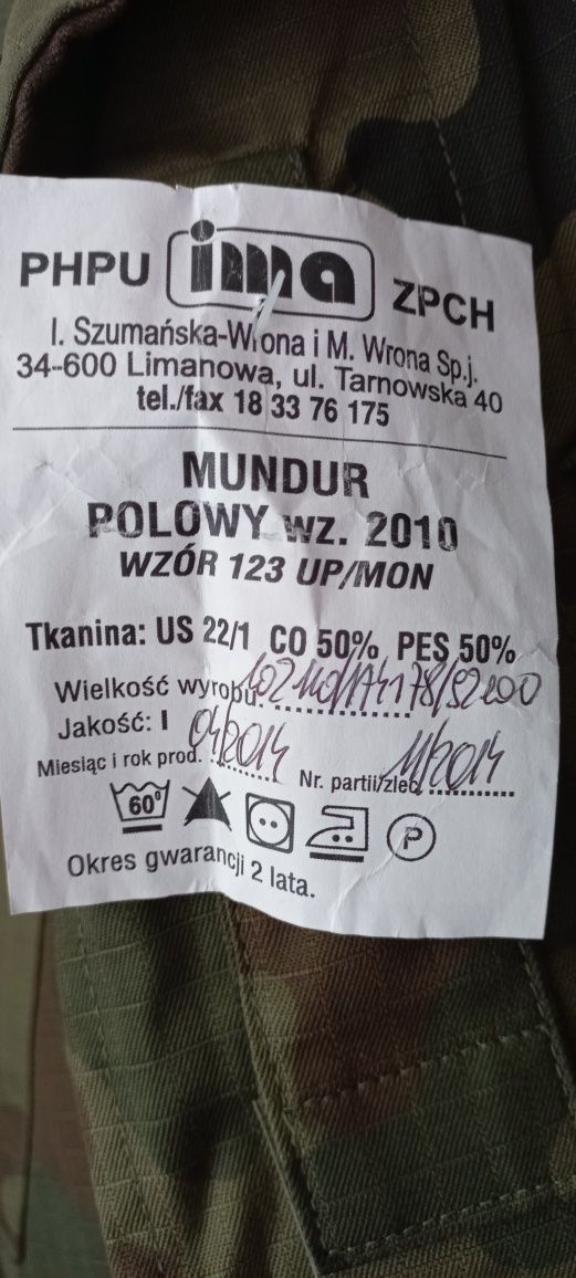Mundur Polowy wzór 2010 ,wzór 123