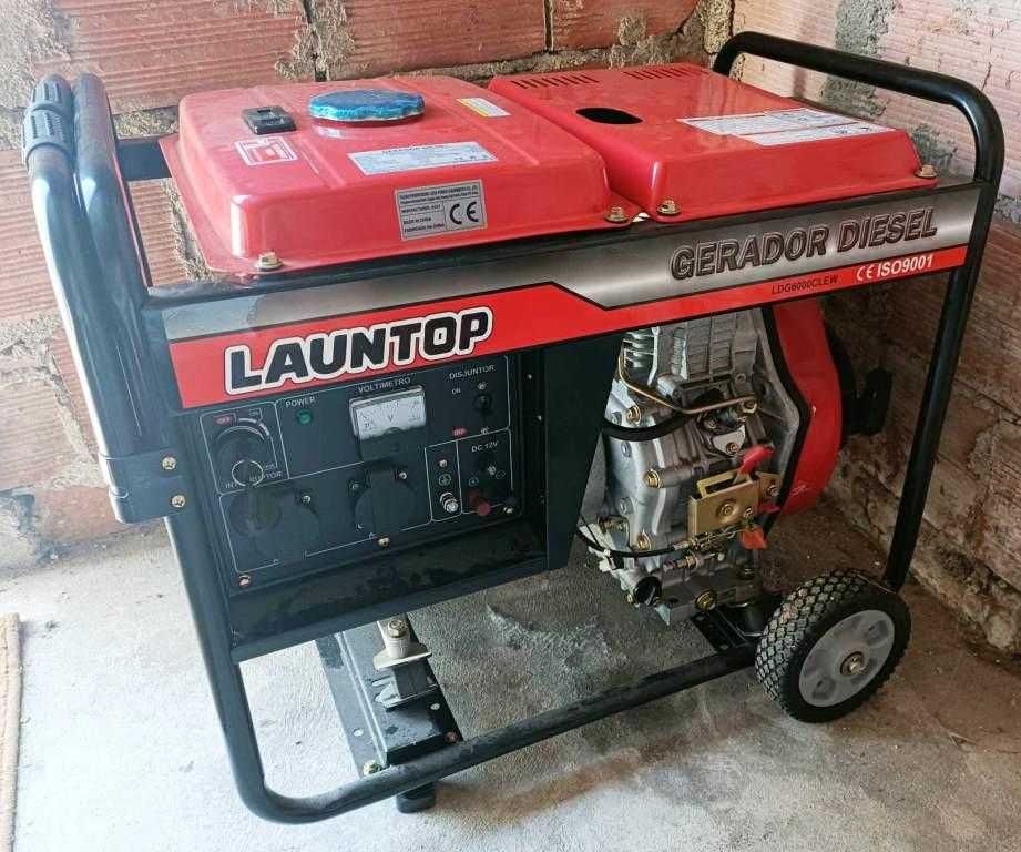 GERADOR LAUNTOP DIESEL 5000W 19,6A 220V ARRANQUE ELÉTRICO