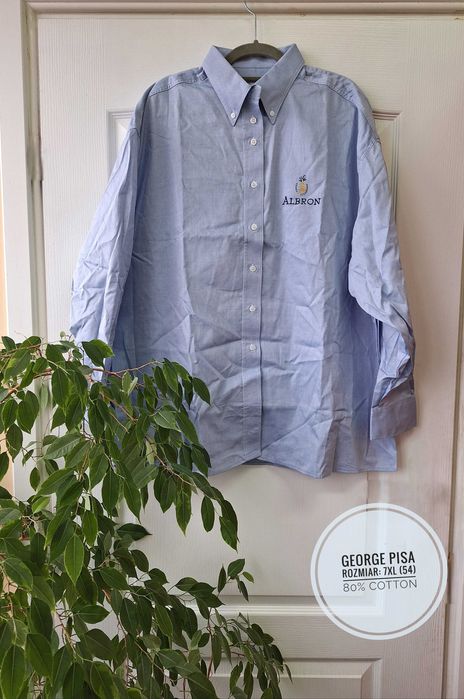 Koszula damska jasnoniebieska prosta elegancka George Pisa 7XL (54)