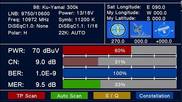 Miernik Sygnału Combo Satlink Ws6980 Dvb-S2/T2/C