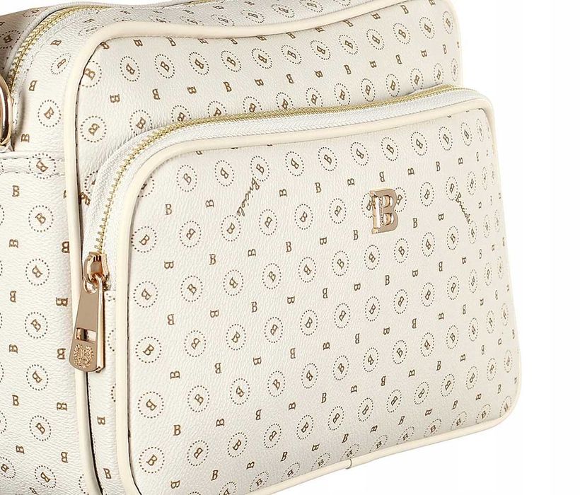 Briciole torebka damska listonoszka na ramię skóra eko biała pasek!!